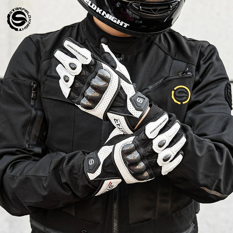 SFK Motorcycle Riding Gloves Carbon Fiber Protection 2026 Newest Summer Breathable Real Goat Leathable Non-slip Wear-resistant
SFK Motorcycle Riding Gloves Carbon Fiber Protection 2026 Newest Summer Breathable Real Goat Leathable Non-slip Wear-resistant