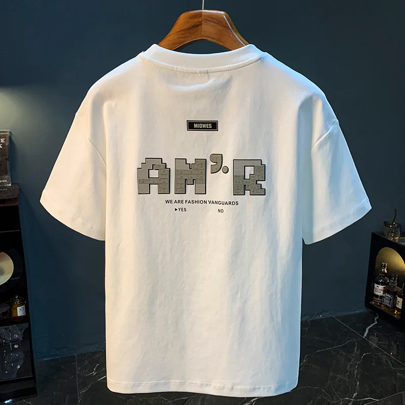Summer thin T-shirt men's style 2025 summer trend offset printing casual breathable fashionable loose short sleeved top
Summer thin T-shirt men's style 2025 summer trend offset printing casual breathable fashionable loose short sleeved top