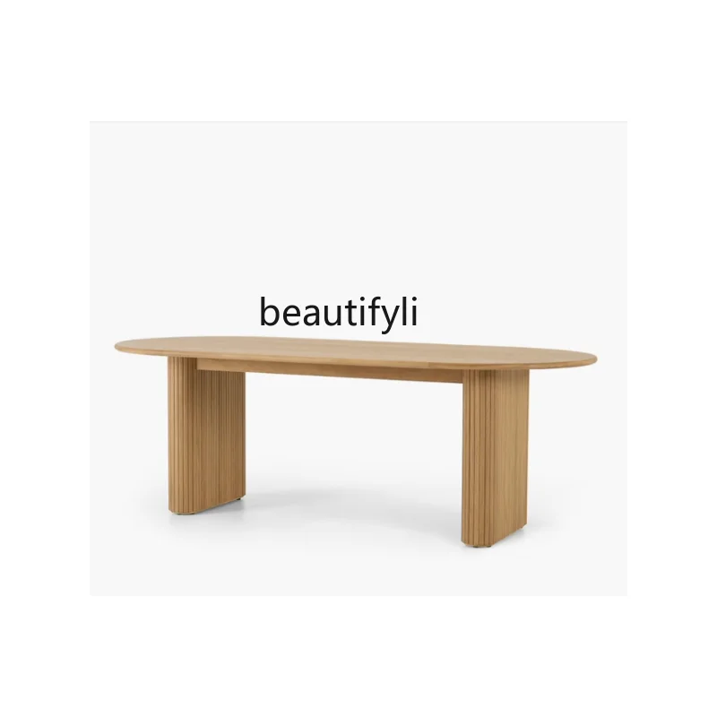 Nordic Oval Solid Wood Dining Table Furniture Creative Long Table Modern Log Reception Conference Table Fashion Coffee Table
Nordic Oval Solid Wood Dining Table Furniture Creative Long Table Modern Log Reception Conference Table Fashion Coffee Table