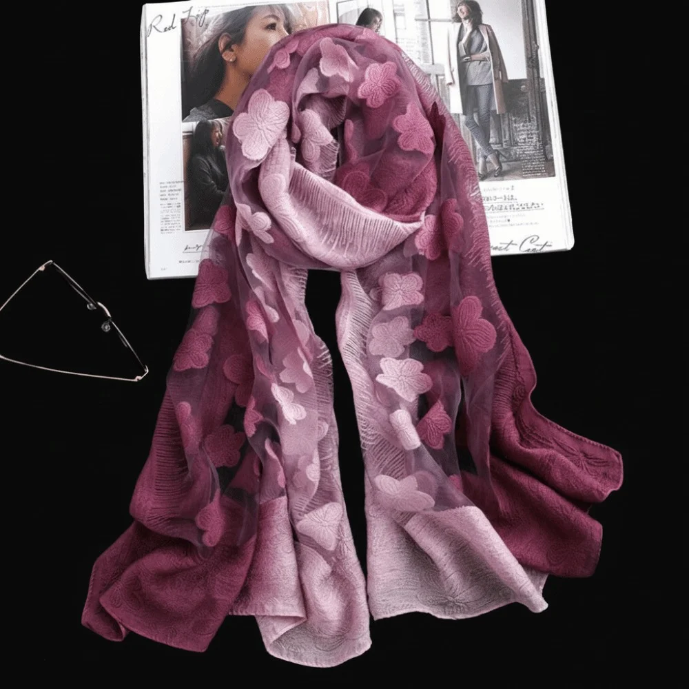Fashion Gradient Color Cut Flowers Scarf Thin Lace Sunscreen Scarf Soft Long Beach Shawl Wrap
Fashion Gradient Color Cut Flowers Scarf Thin Lace Sunscreen Scarf Soft Long Beach Shawl Wrap