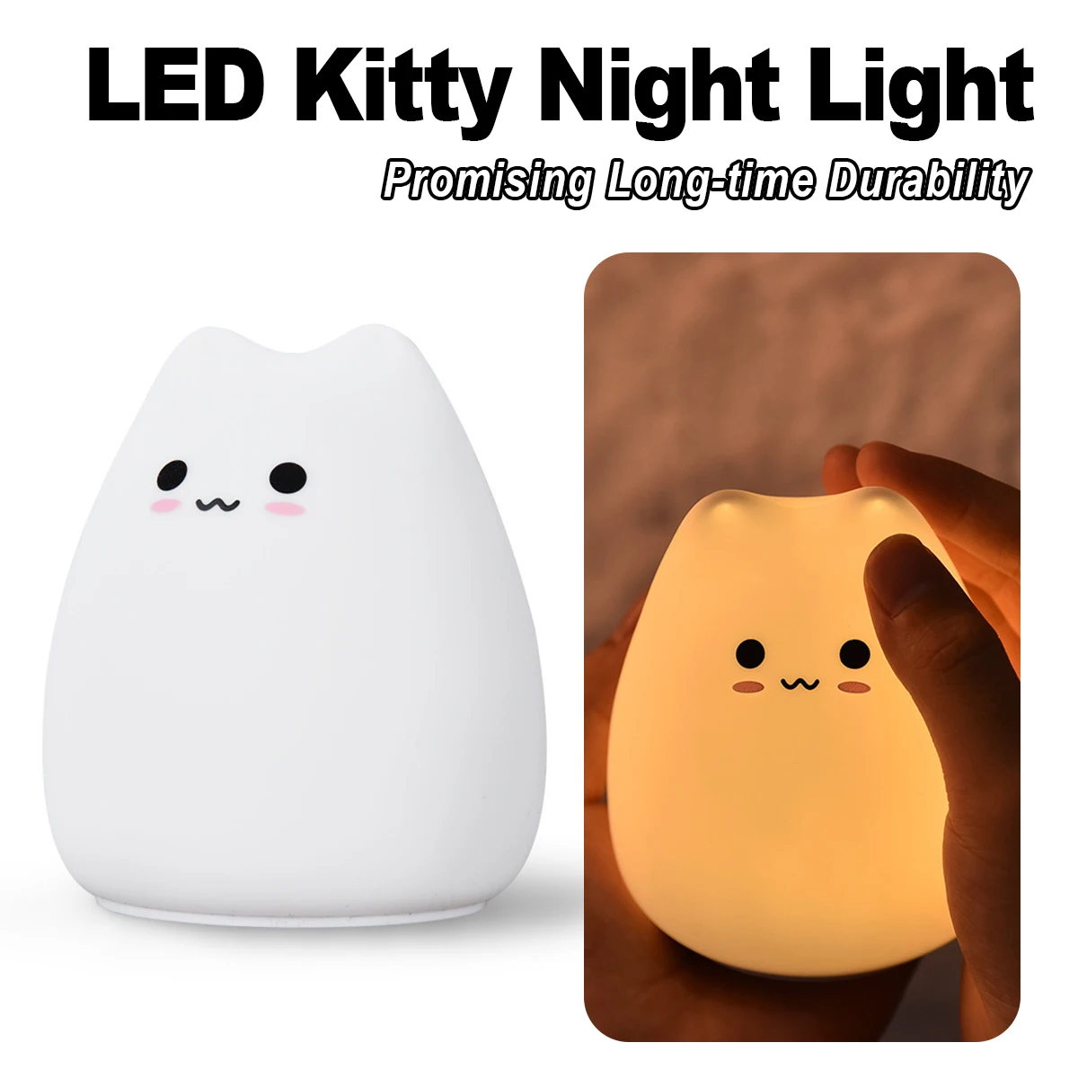 7 Colors Led Night Light Indoor Sensor Lamp Silicone Baby Sleeping Cat Touch Soft Kid Cute Cartoon Lights For Children Kids Room
7 Colors Led Night Light Indoor Sensor Lamp Silicone Baby Sleeping Cat Touch Soft Kid Cute Cartoon Lights For Children Kids Room