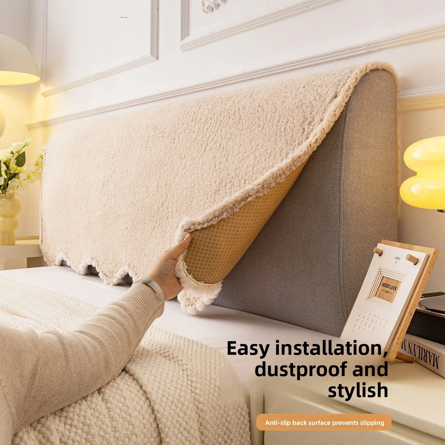 Nordic Style Plush Bedside Cover Protector Soft Wood Fabric Scratch Proof Dustproof Home Decorative Bedhead Cover
Nordic Style Plush Bedside Cover Protector Soft Wood Fabric Scratch Proof Dustproof Home Decorative Bedhead Cover