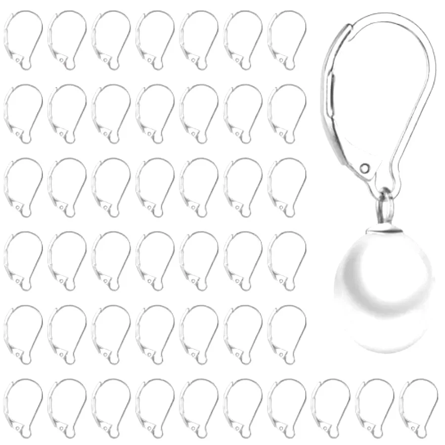 50pcs Stainless Steel Lever Back Earring Clasps, leverback French Earring Hooks, Hypoallergenic Ear Wire findings for Making da
50pcs Stainless Steel Lever Back Earring Clasps, leverback French Earring Hooks, Hypoallergenic Ear Wire findings for Making da