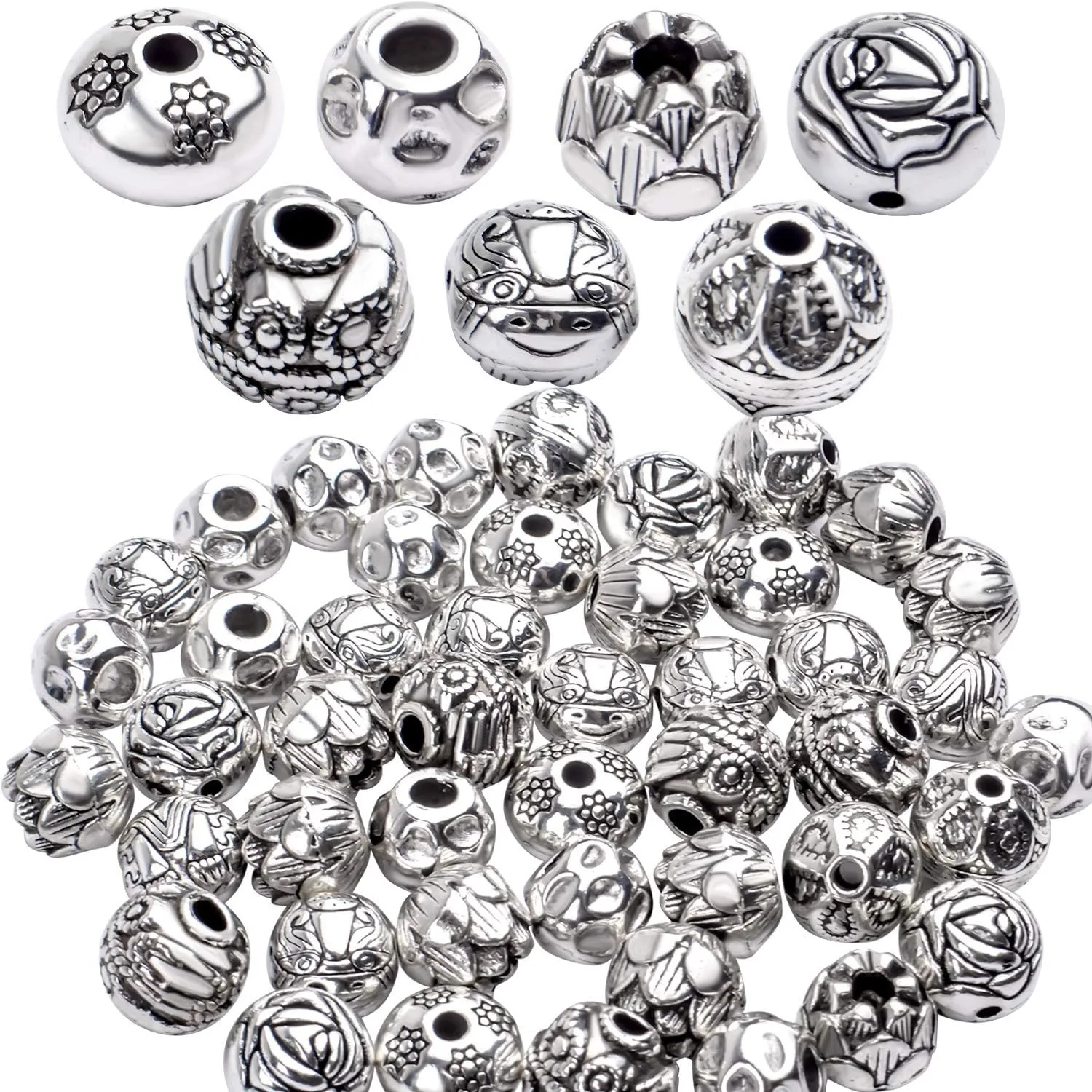 100 г (около 40-60 шт.) античные серебряные бусины-разделители, маленькие круглые тибетские свободные бусины для изготовления браслетов, ожерелья, ювелирных изделий, 8-12 мм
100 г (около 40-60 шт.) античные серебряные бусины-разделители, маленькие круглые тибетские свободные бусины для изготовления браслетов, ожерелья, ювелирных изделий, 8-12 мм