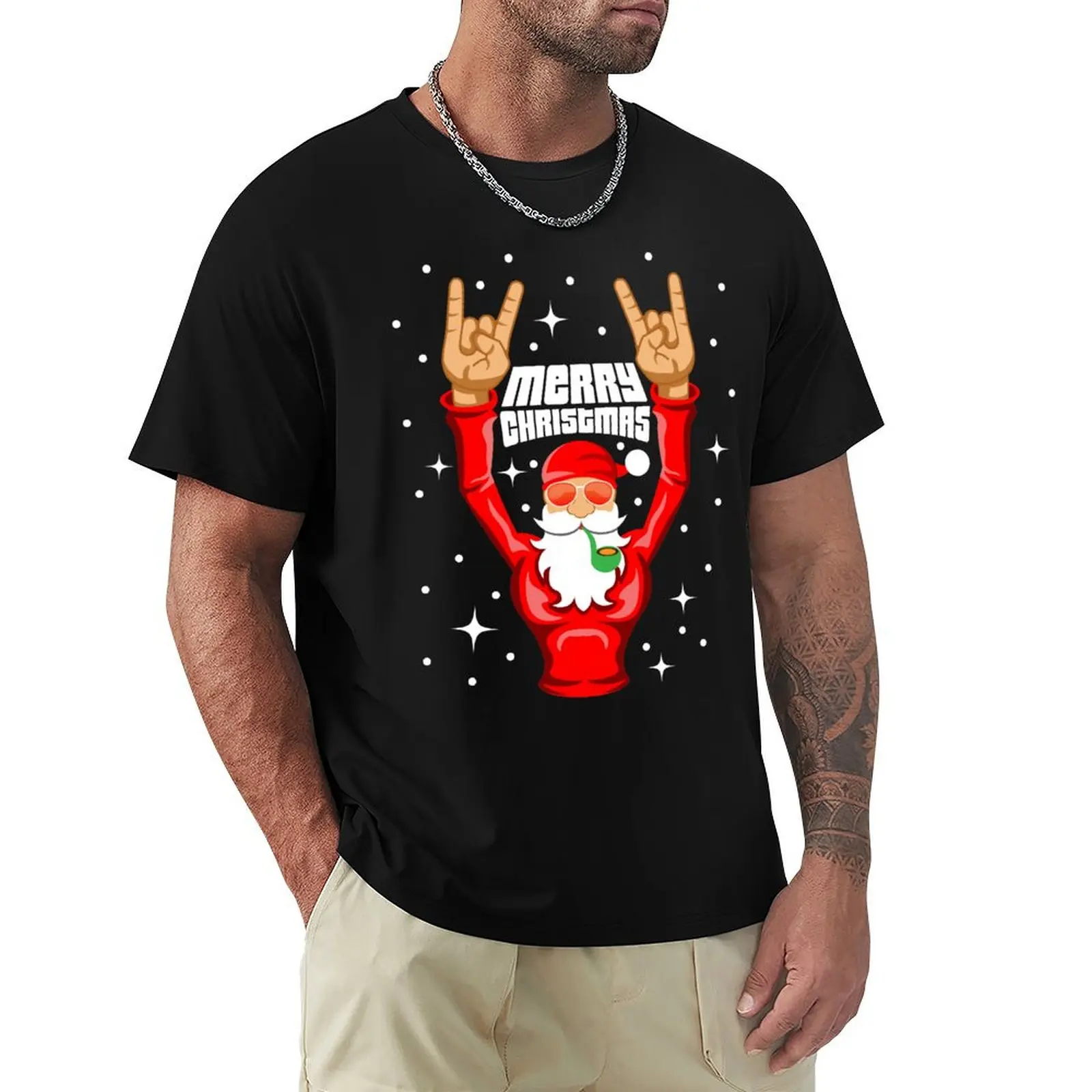 Rock and Roll Christmas Santa Claus Rocker Gift T-Shirt Casual Daily Wear Short Sleeve Top
Rock and Roll Christmas Santa Claus Rocker Gift T-Shirt Casual Daily Wear Short Sleeve Top