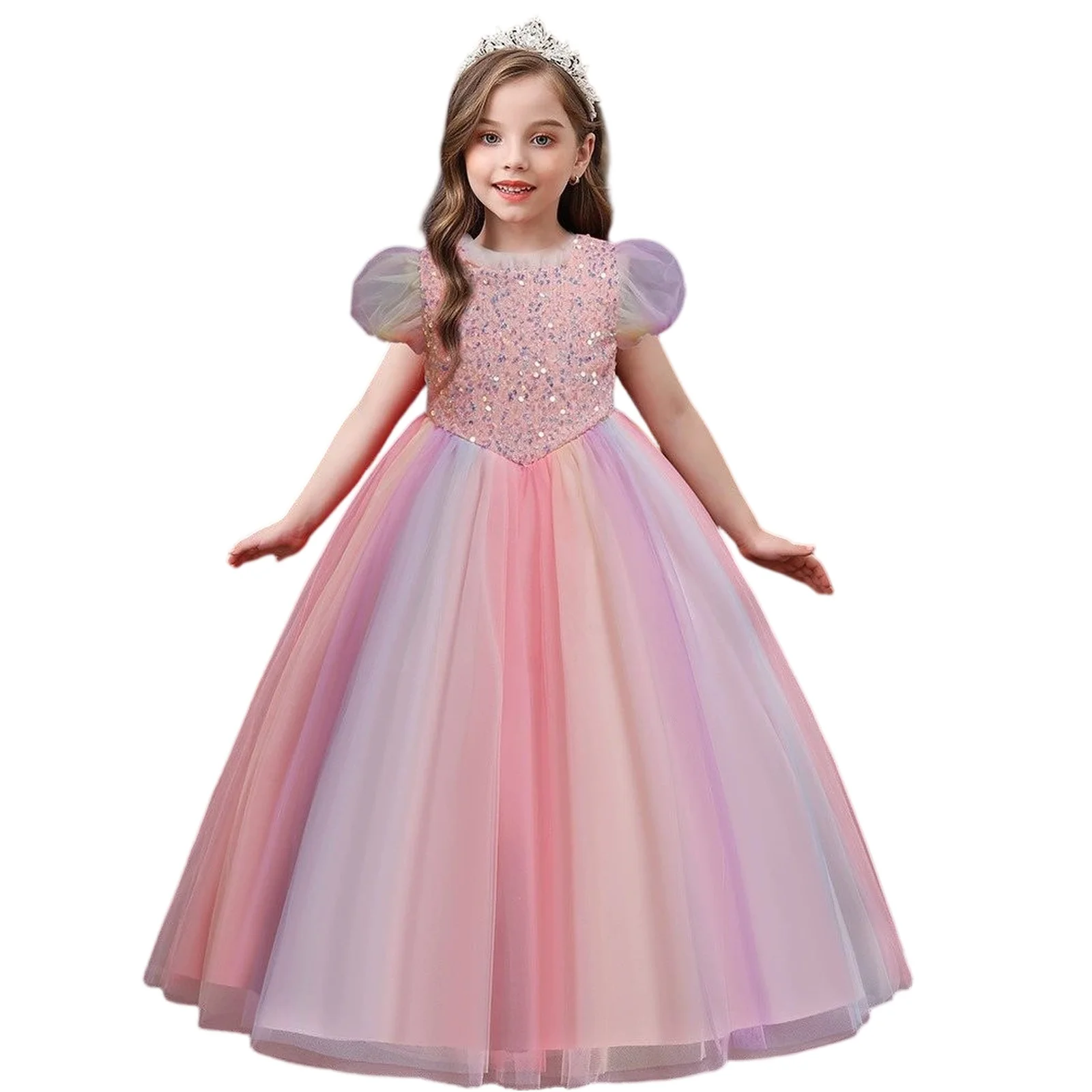 Children's Performance Clothing Tutu Skirt Puff Sleeves Mesh Skirt Sequined Birthday Lace Dress Flower Children's Evening Dress
Children's Performance Clothing Tutu Skirt Puff Sleeves Mesh Skirt Sequined Birthday Lace Dress Flower Children's Evening Dress