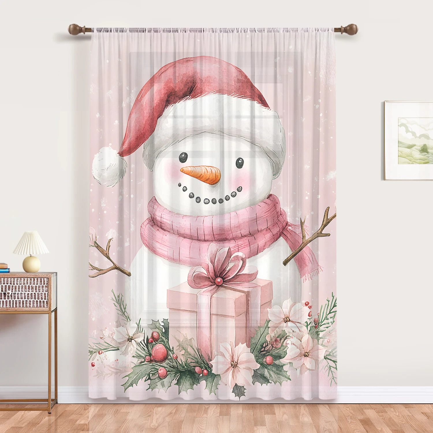 1 Pc,Christmas snowman, pine tree,Christmas gift,printed sheer curtain, gauze curtain for home decoration, suitable for bedroom
1 Pc,Christmas snowman, pine tree,Christmas gift,printed sheer curtain, gauze curtain for home decoration, suitable for bedroom