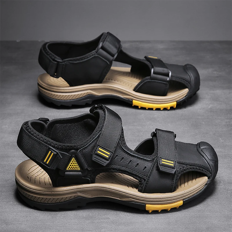 Sandals men's tide summer new style leather toe cap outdoor leisure sports hollow sandals beach shoes
Sandals men's tide summer new style leather toe cap outdoor leisure sports hollow sandals beach shoes