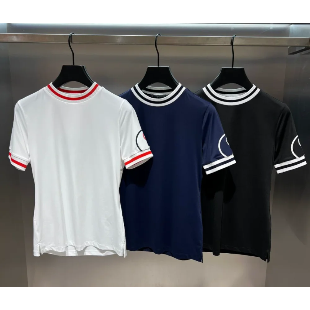 2026 Summer Trendy Women's Golf Tee Round Neck Color Block Stripe Slimming Short Sleeve for Casual Office Breathable Blouse
2026 Summer Trendy Women's Golf Tee Round Neck Color Block Stripe Slimming Short Sleeve for Casual Office Breathable Blouse