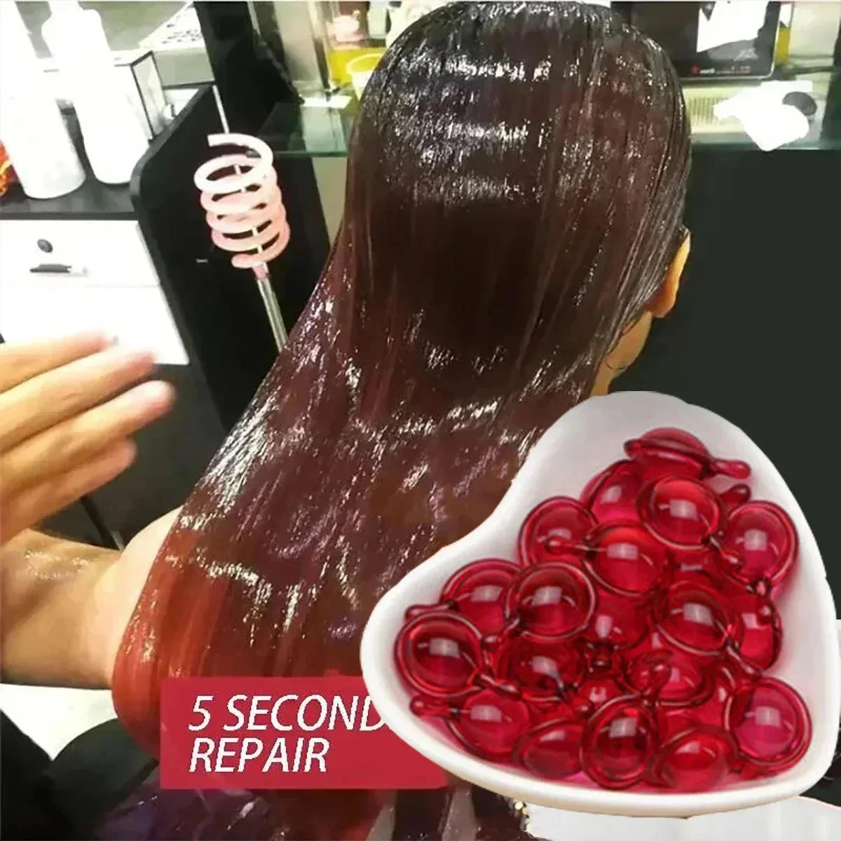 Magic Hair Vitamin Capsule Keratin Oil Fast Restore Hair Soft Smooth Shiny Deep Moisturizing Frizzy Dry Scalp Hair Repair Care
Magic Hair Vitamin Capsule Keratin Oil Fast Restore Hair Soft Smooth Shiny Deep Moisturizing Frizzy Dry Scalp Hair Repair Care