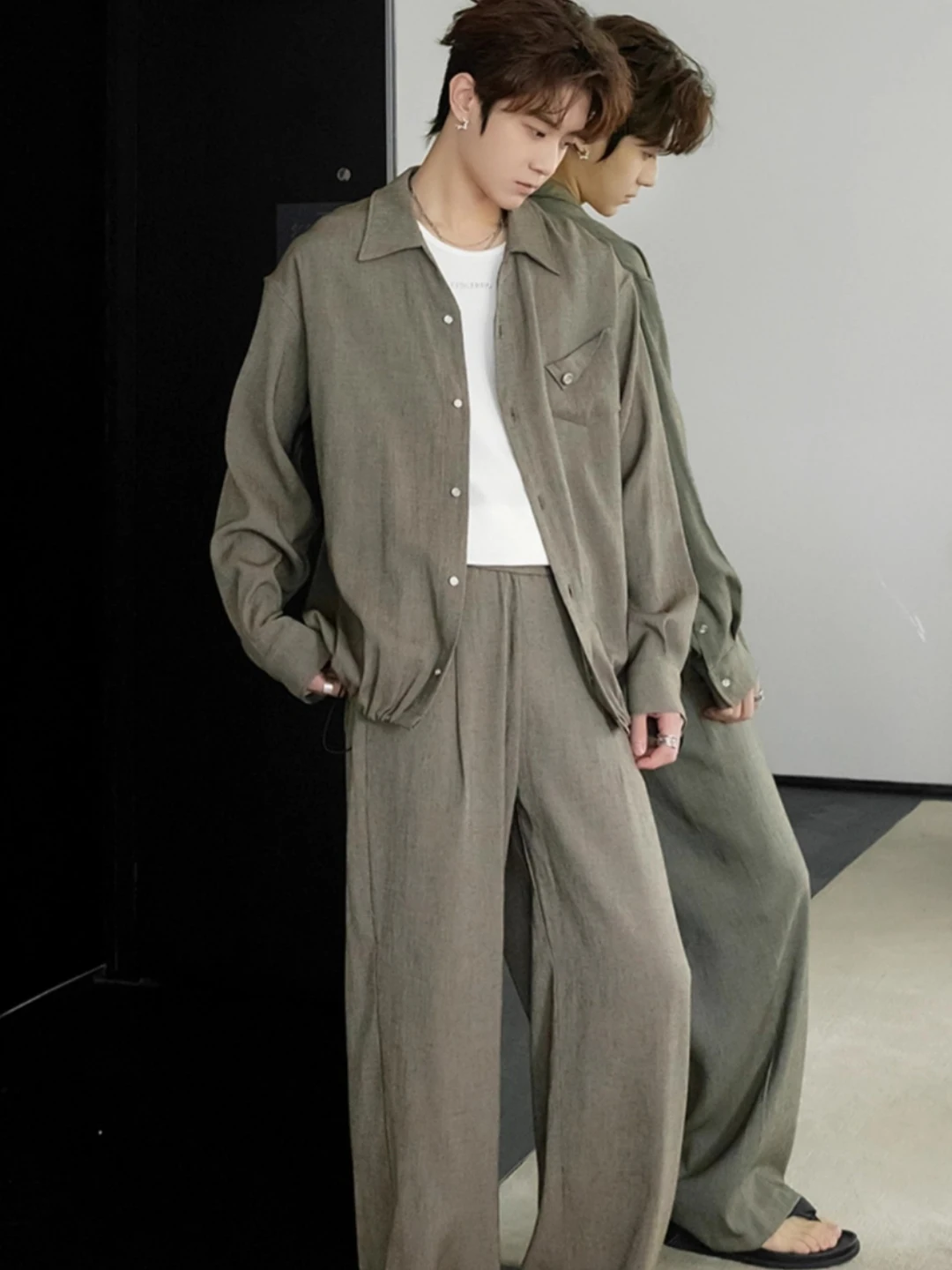 Men's Cotton Linen irt Jaet Casual Pure Color Open Cardigan Trendy Maturi Sle Spring Autumn Large Size Set
Men's Cotton Linen irt Jaet Casual Pure Color Open Cardigan Trendy Maturi Sle Spring Autumn Large Size Set