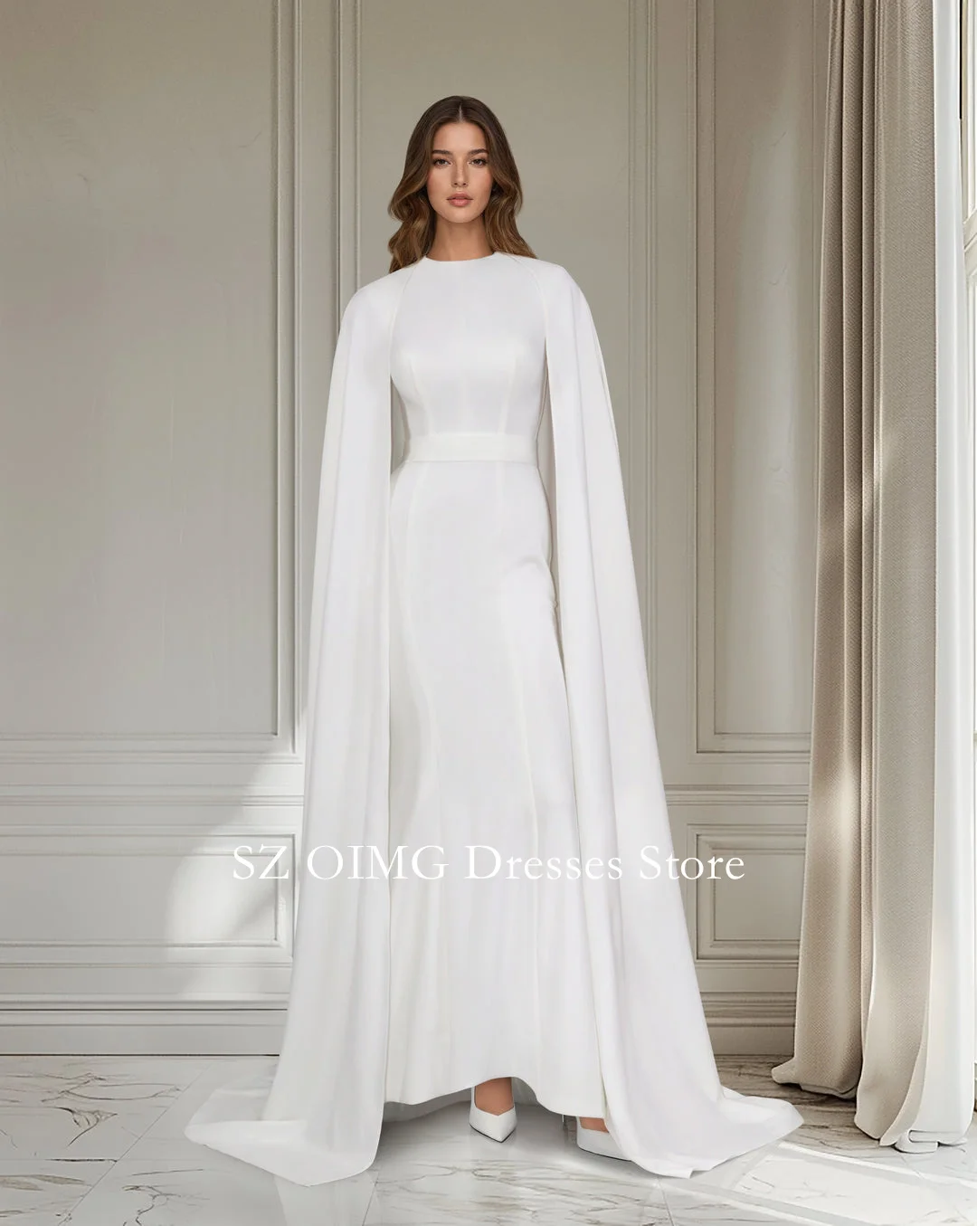 OIMG New Design High Neck Red Prom Dresses SLEEVELESS COLUMN DRESS WITH MAXI CAPE Women Evening Gowns Formal Party Dress
OIMG New Design High Neck Red Prom Dresses SLEEVELESS COLUMN DRESS WITH MAXI CAPE Women Evening Gowns Formal Party Dress