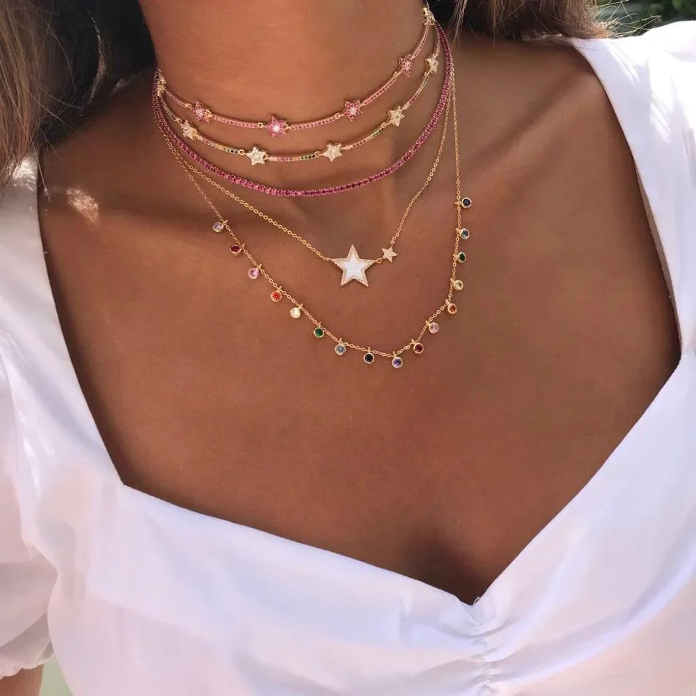 2025 fashion 925 silver round colored zircon pendant long chain temperament female necklace jewelry
2025 fashion 925 silver round colored zircon pendant long chain temperament female necklace jewelry