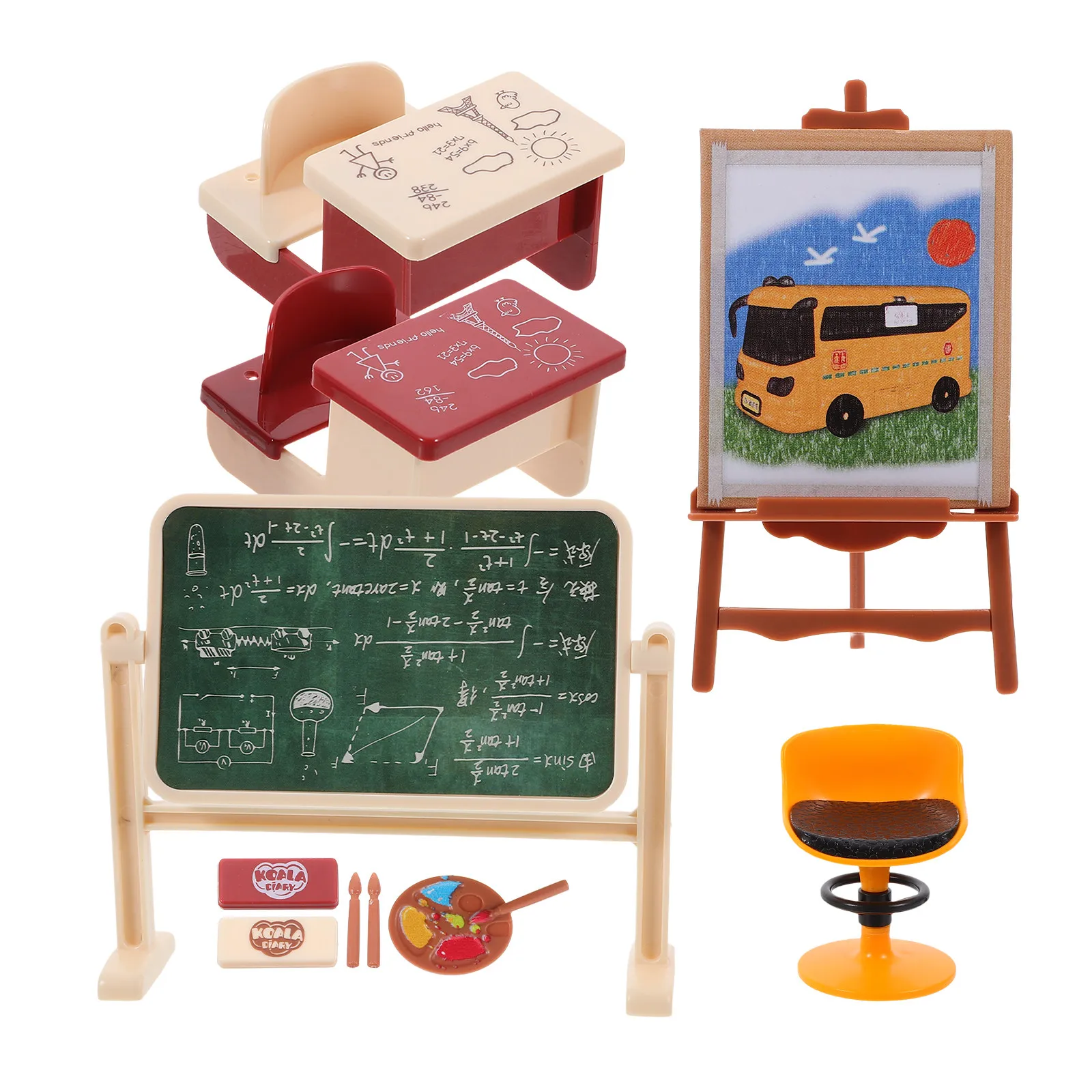 1Set Miniature Classroom Accessories Set for Mini House Decoration Plastic Chalkboard Desk Chair School Supplies Realistic Mini
1Set Miniature Classroom Accessories Set for Mini House Decoration Plastic Chalkboard Desk Chair School Supplies Realistic Mini