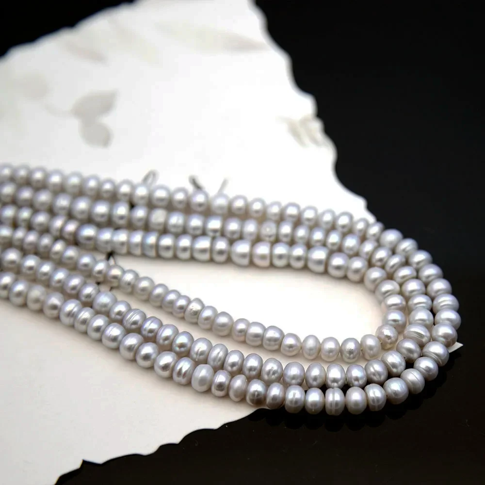 6-7mm Gray White Flat Round Natural Freshwater Pearl Hole 0.8mm Loose Pearl DIY Necklace Bracelet Valentine's Day Gift 36cm
6-7mm Gray White Flat Round Natural Freshwater Pearl Hole 0.8mm Loose Pearl DIY Necklace Bracelet Valentine's Day Gift 36cm