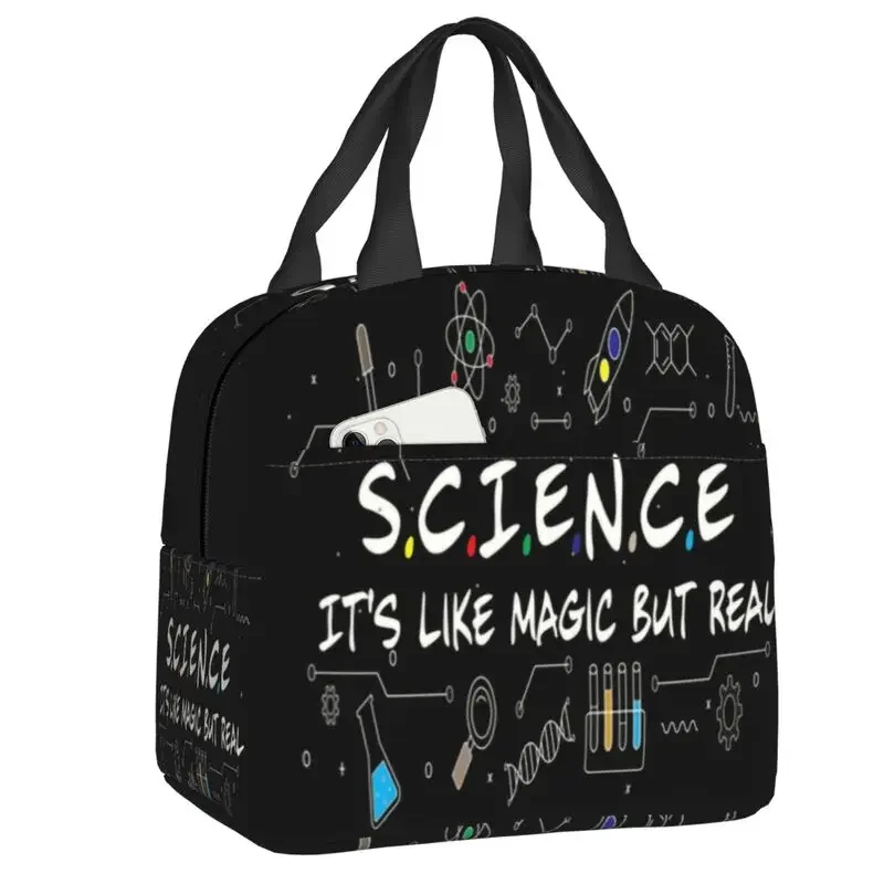 Сумка для обеда с реальной изоляцией и надписью «Science It's Like Magic But ated»
Сумка для обеда с реальной изоляцией и надписью «Science It's Like Magic But ated»