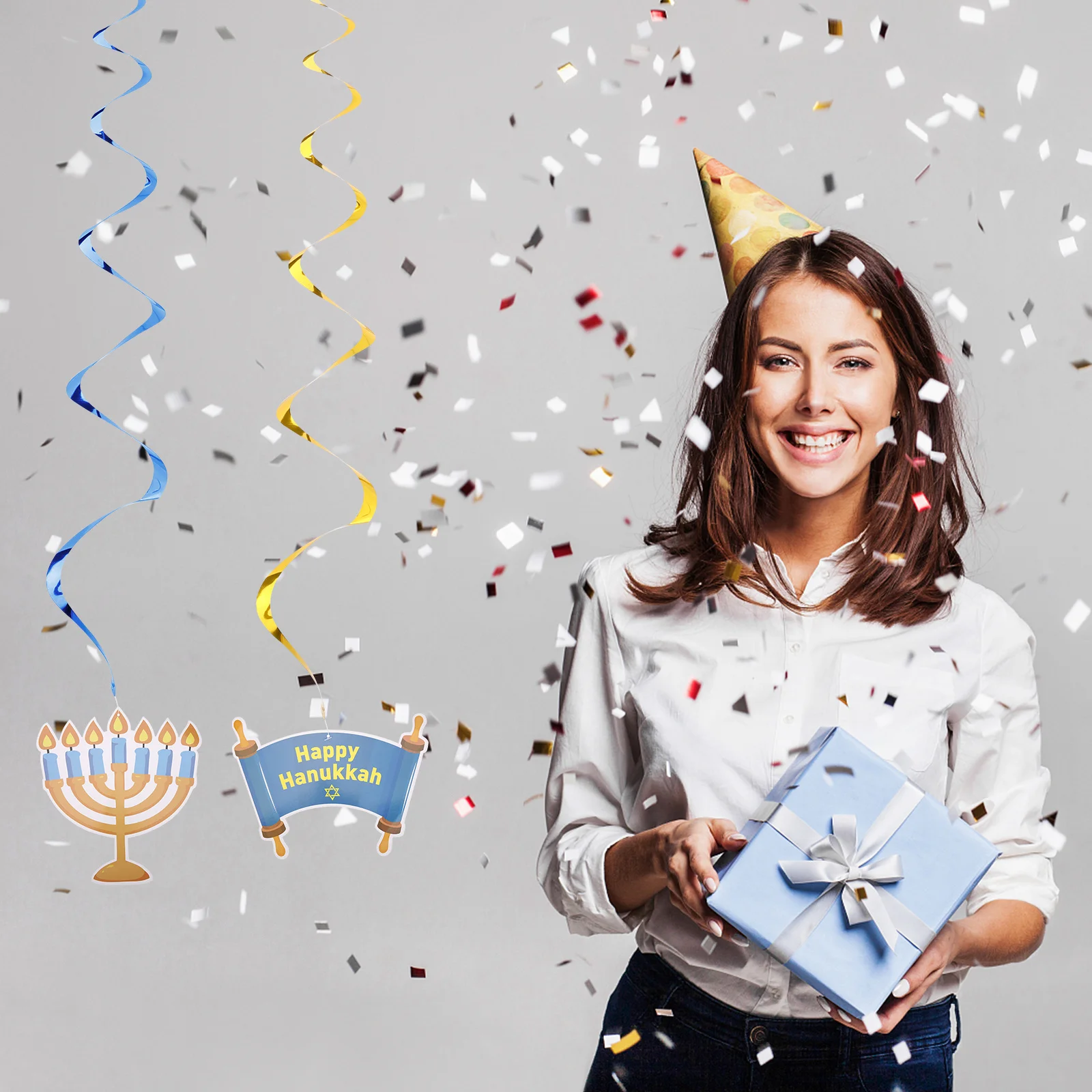 30Pcs Hanging Hanukkah Swirl Decorations Easy Party Decor Spiral Streamers Hanukkah Hanging Spirals Chanukah Decorations
30Pcs Hanging Hanukkah Swirl Decorations Easy Party Decor Spiral Streamers Hanukkah Hanging Spirals Chanukah Decorations