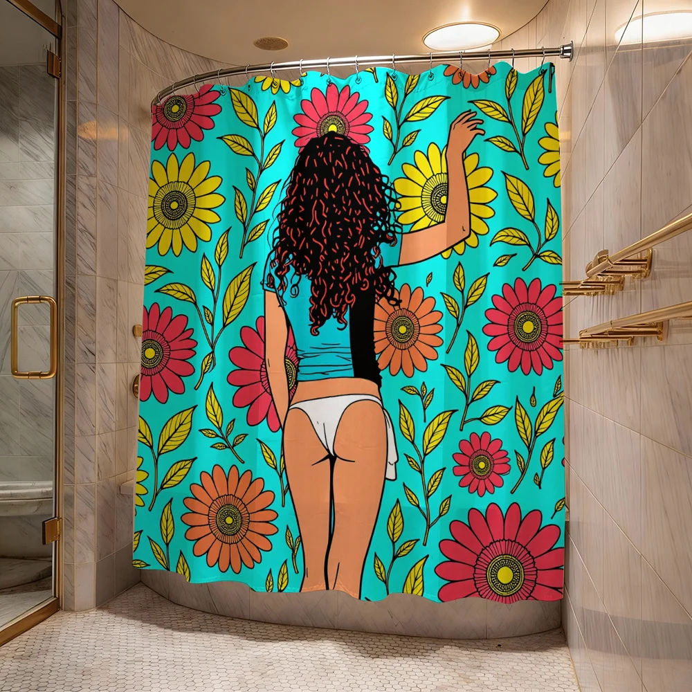 Boho Tropical Floral Print Shower Curtain Waterproof Shower Curtain Liner for Bathroom Decor Pop Art Design 180x180cm
Boho Tropical Floral Print Shower Curtain Waterproof Shower Curtain Liner for Bathroom Decor Pop Art Design 180x180cm