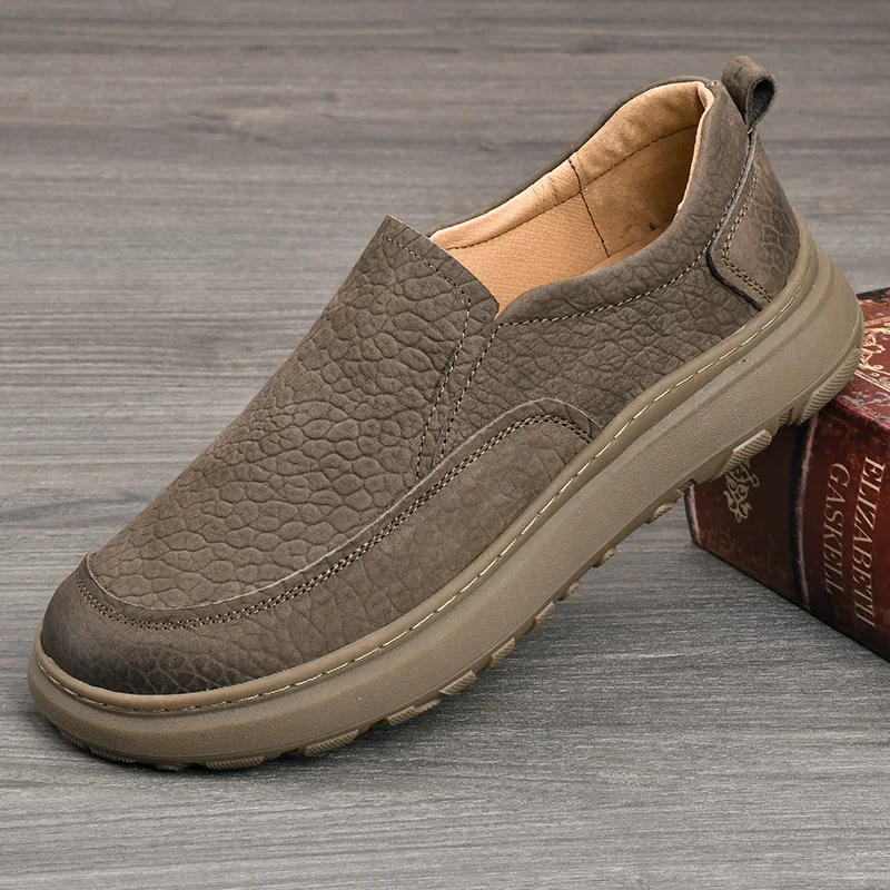 High Quality First-layer Cowhide Men's Soft Cowhide Casual Shoes Thick-soled Men's Leather Shoes New Flat-soled Men's Loafers 신발
High Quality First-layer Cowhide Men's Soft Cowhide Casual Shoes Thick-soled Men's Leather Shoes New Flat-soled Men's Loafers 신발