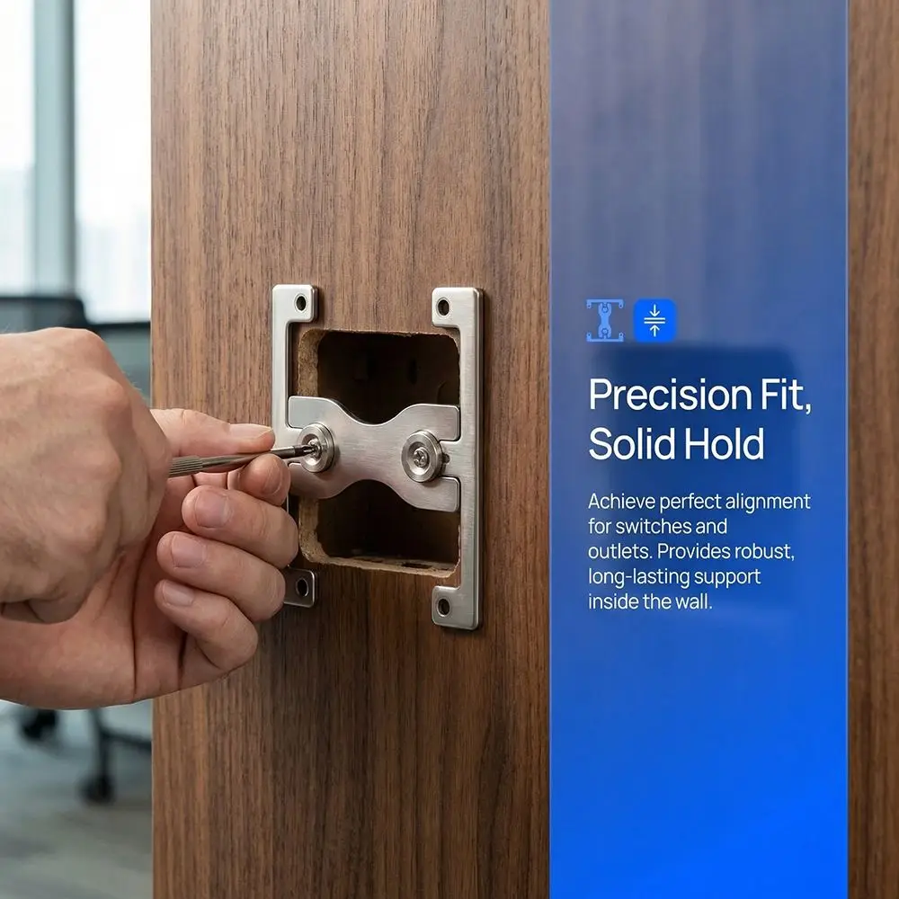 Stainless Steel Switch Fixing Plate Precise Positioning Cyclic Use Switch Socket Panel White Black Frame Sturdy Construction
Stainless Steel Switch Fixing Plate Precise Positioning Cyclic Use Switch Socket Panel White Black Frame Sturdy Construction