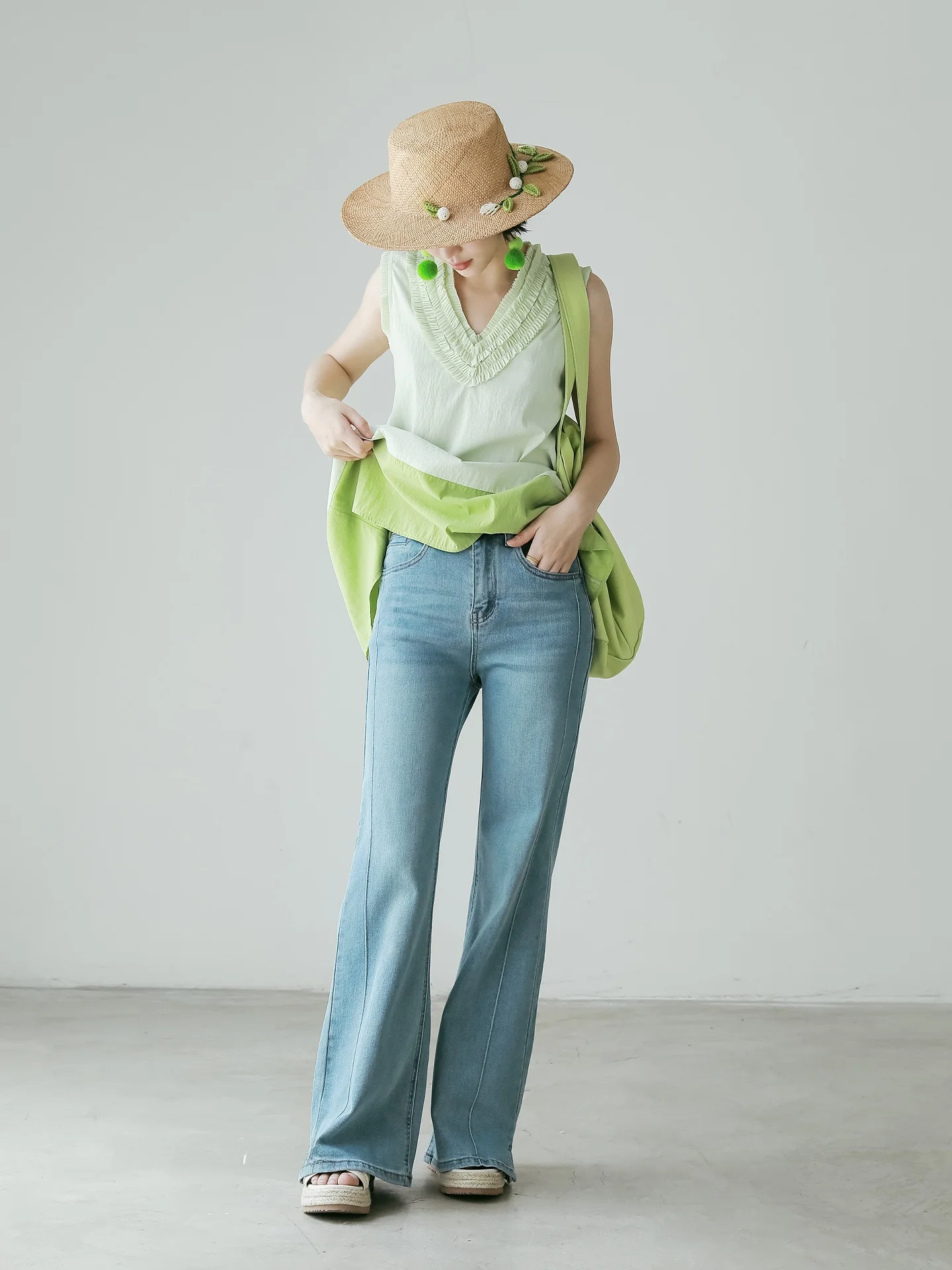 High Waist Wide Leg Denim Jeans Women's New Sle Spring Summer Slim Fit Four Way Stretch Straight Micro Flared Pants
High Waist Wide Leg Denim Jeans Women's New Sle Spring Summer Slim Fit Four Way Stretch Straight Micro Flared Pants