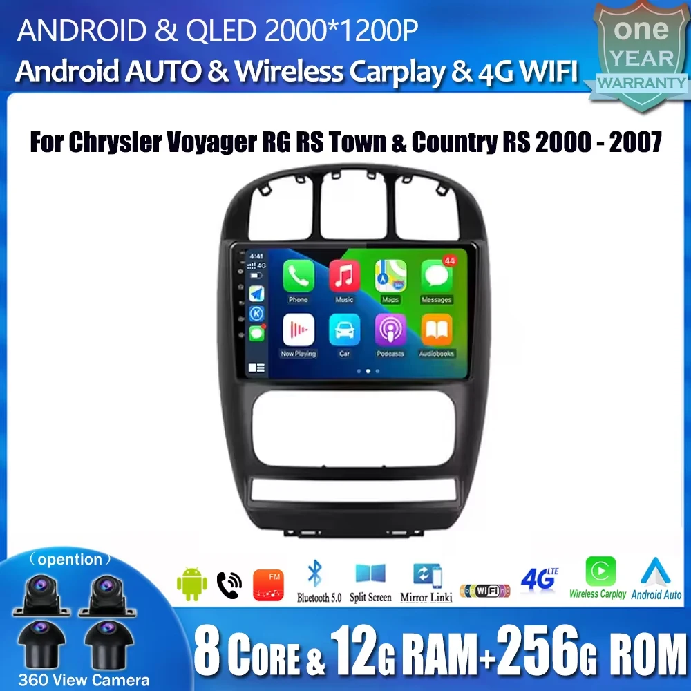 Android 14 For Chrysler Voyager RG RS Town & Country RS 2000 - 2007 Auto Carplay Stereo Player Multimedia Radio GPS Navigation
Android 14 For Chrysler Voyager RG RS Town & Country RS 2000 - 2007 Auto Carplay Stereo Player Multimedia Radio GPS Navigation