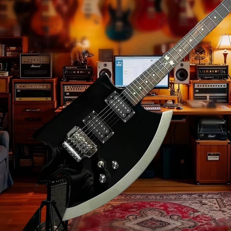 Электрогитара в форме топора с тремоло Floyd Rose, высокопроизводительными хамбакерами, премиальной отделкой, для профессионального металла и рока, бесплатная доставка
Электрогитара в форме топора с тремоло Floyd Rose, высокопроизводительными хамбакерами, премиальной отделкой, для профессионального металла и рока, бесплатная доставка