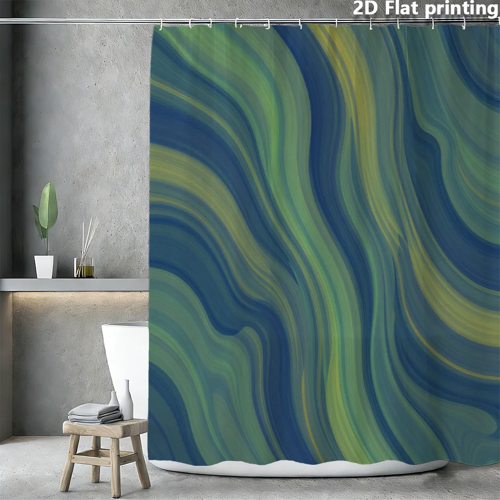 Shower Curtain 71x71" Abstract Ocean Wave Print – Green Blue Yellow, Waterproof Polyester, Grommet Top, Calm Bathroom Decor
Shower Curtain 71x71" Abstract Ocean Wave Print – Green Blue Yellow, Waterproof Polyester, Grommet Top, Calm Bathroom Decor