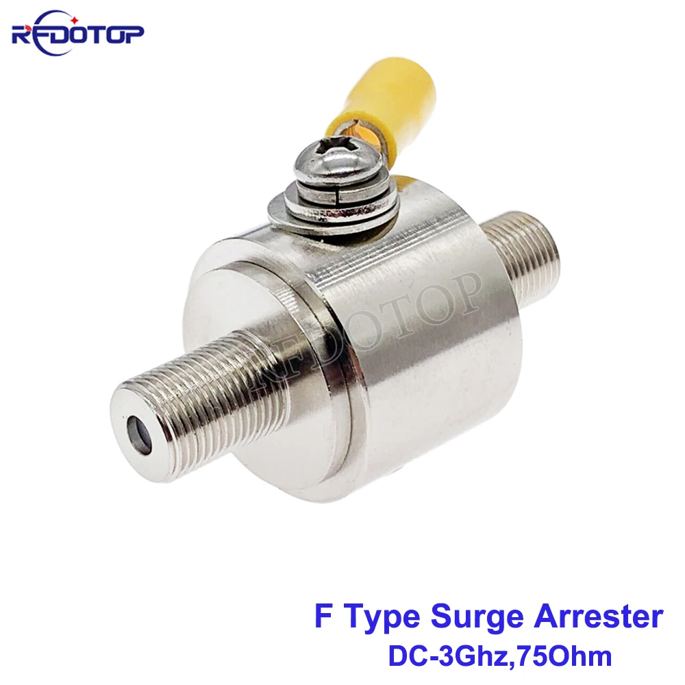 F Female to F Female Jack Connector Adapter DC-3GHz 75 Ohm T Type Lightning Surge Protector with 90V Gas Tube Surge Arrester
F Female to F Female Jack Connector Adapter DC-3GHz 75 Ohm T Type Lightning Surge Protector with 90V Gas Tube Surge Arrester