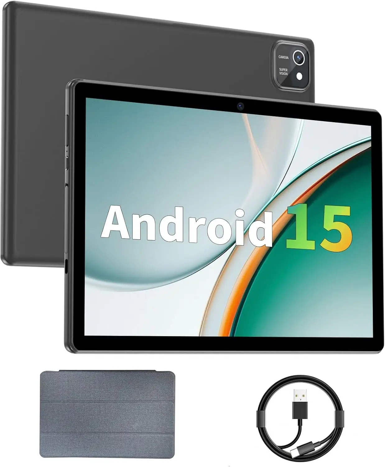 10 Inch Android 15 Tablet, 12GB RAM 64GB ROM, 1TB Expand, Quad-Core, HD Display, WiFi 5, Dual Camera, 6000mAh
10 Inch Android 15 Tablet, 12GB RAM 64GB ROM, 1TB Expand, Quad-Core, HD Display, WiFi 5, Dual Camera, 6000mAh