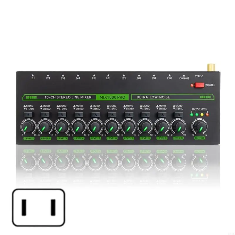 83CC 10 Channel Sound Mixer Low Noise LED Sound Mixer for Sub-Mixing Stereo Switcher
83CC 10 Channel Sound Mixer Low Noise LED Sound Mixer for Sub-Mixing Stereo Switcher