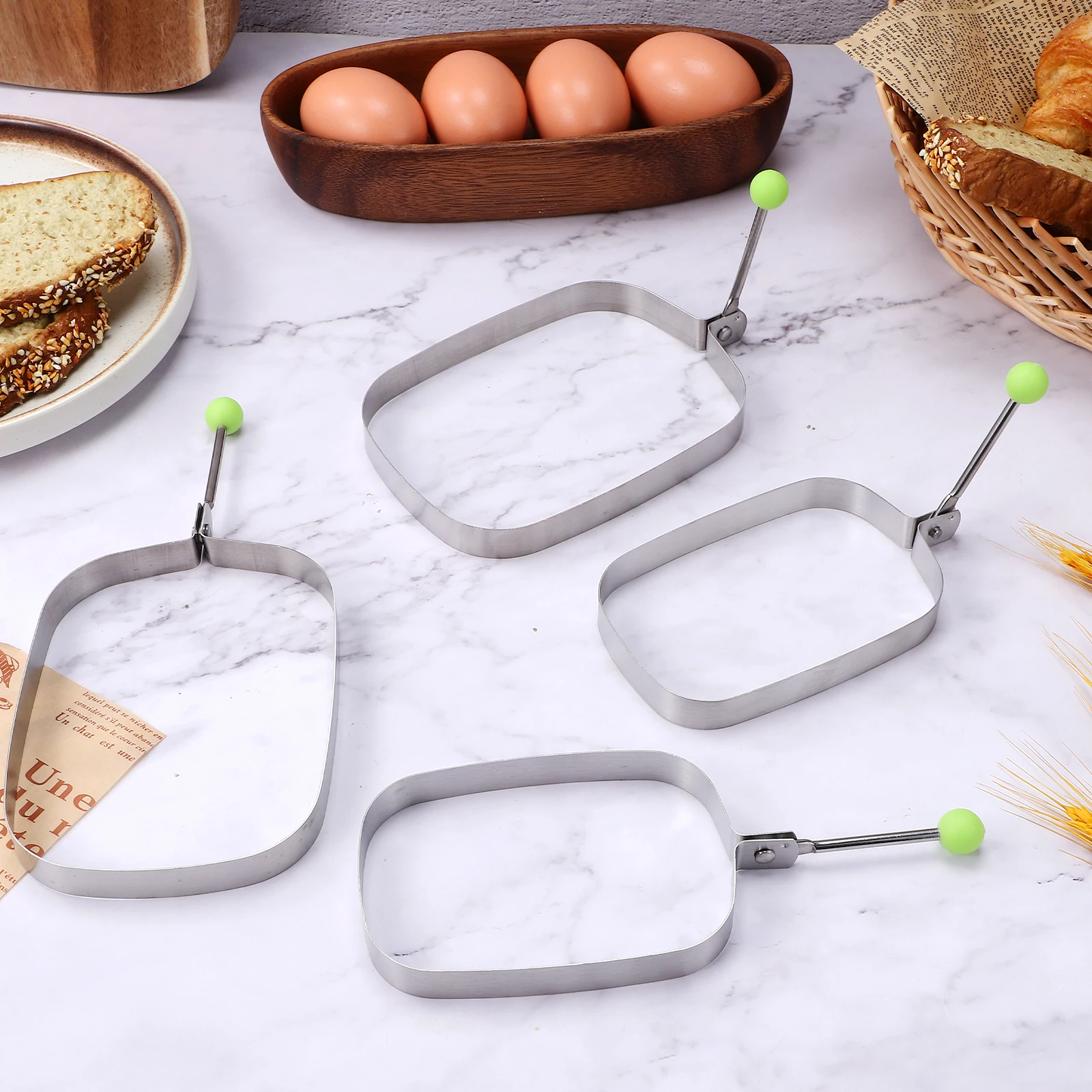 4pcs Mold Stainless Steel Rings Pancake Ring Mold Pan Rectangle Egg Shaper Pancake Maker Fried Egg Moulds
4pcs Mold Stainless Steel Rings Pancake Ring Mold Pan Rectangle Egg Shaper Pancake Maker Fried Egg Moulds