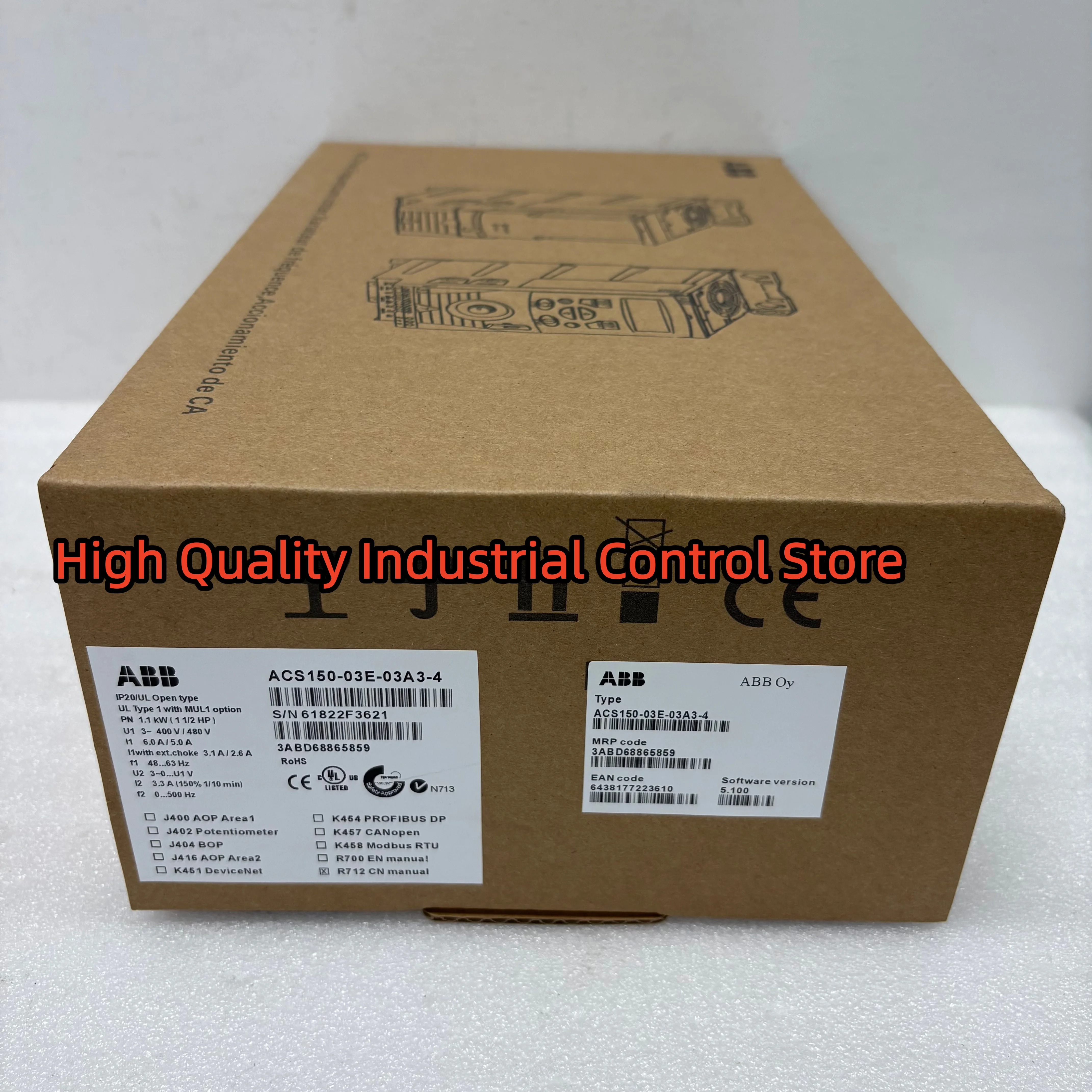 Новый оригинальный преобразователь частоты ACS150-03E-03A3-4 
Новый оригинальный преобразователь частоты ACS150-03E-03A3-4