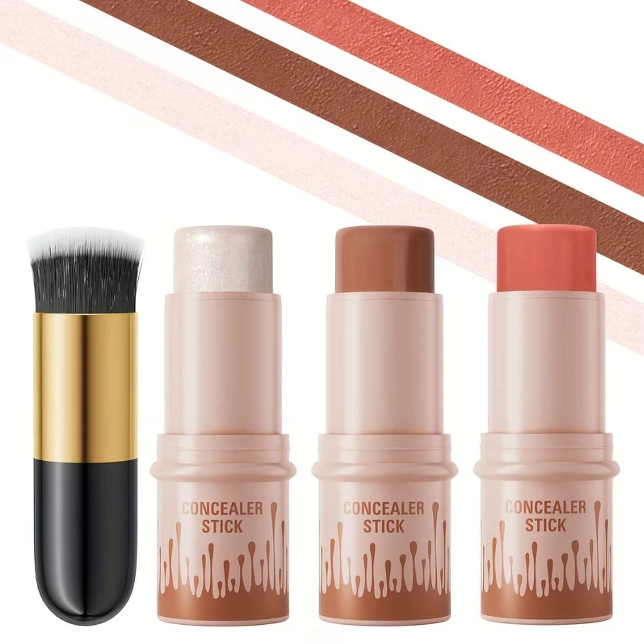 3-piece contour stick set, including blush stick, highlighter stick, bronzer stick, and eyeliner, refreshing and non-greasy, wat
3-piece contour stick set, including blush stick, highlighter stick, bronzer stick, and eyeliner, refreshing and non-greasy, wat