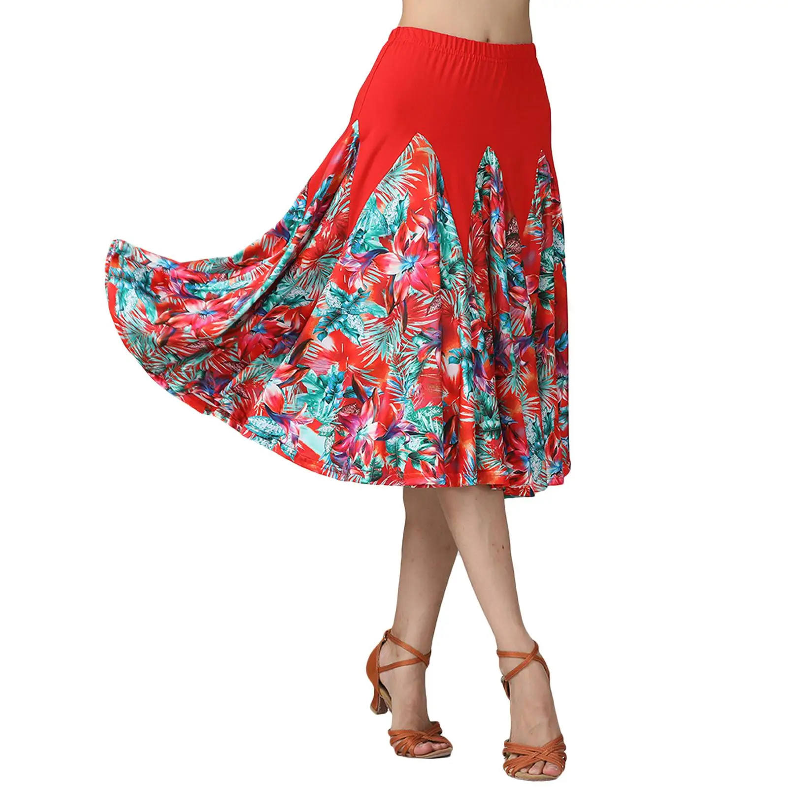 Women Dance Skirt Elastic Waistband Ballroom Waltz Dancewear
Women Dance Skirt Elastic Waistband Ballroom Waltz Dancewear