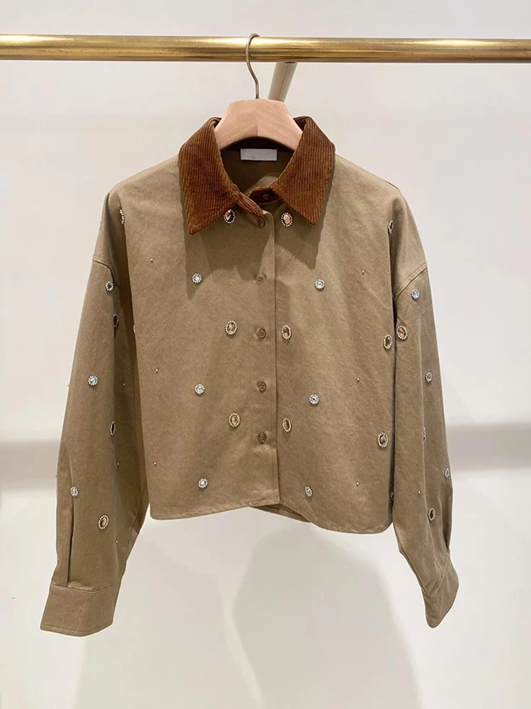 Женский осенний кардиган S Home South Oil High End с отложным воротником, расшитый бисером, в стиле французской рабочей одежды
Женский осенний кардиган S Home South Oil High End с отложным воротником, расшитый бисером, в стиле французской рабочей одежды