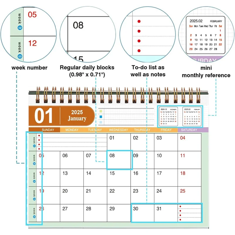 High Quality-Small Desk Calendar Stand Up Flip Desk Calendar - Coil Bound Monthly Desk Calendar For Home Office
High Quality-Small Desk Calendar Stand Up Flip Desk Calendar - Coil Bound Monthly Desk Calendar For Home Office