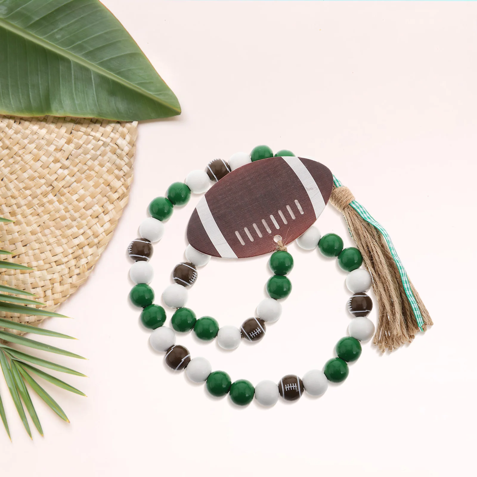 Rustic Bead Hanging Pendants Rugby Wooden Bead String Natural Jute Rope Tassels DIY Farmhouse Wood Beads Garland Home Decor
Rustic Bead Hanging Pendants Rugby Wooden Bead String Natural Jute Rope Tassels DIY Farmhouse Wood Beads Garland Home Decor