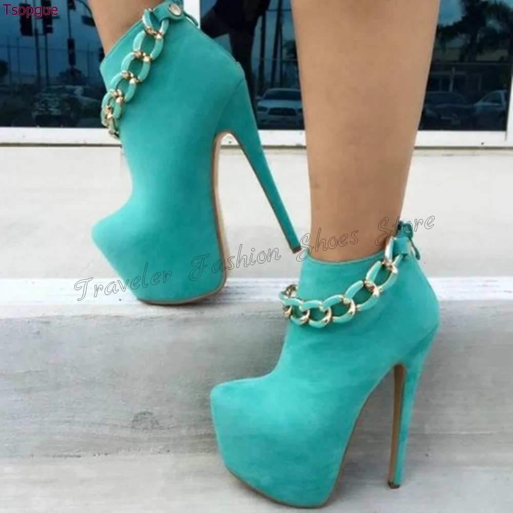 Blue Chain Decor Platform Boots Back Zipper Stilettos High Heels High Heel Shoes for Women Heels 2024 New Zapatos Para Mujere
Blue Chain Decor Platform Boots Back Zipper Stilettos High Heels High Heel Shoes for Women Heels 2024 New Zapatos Para Mujere