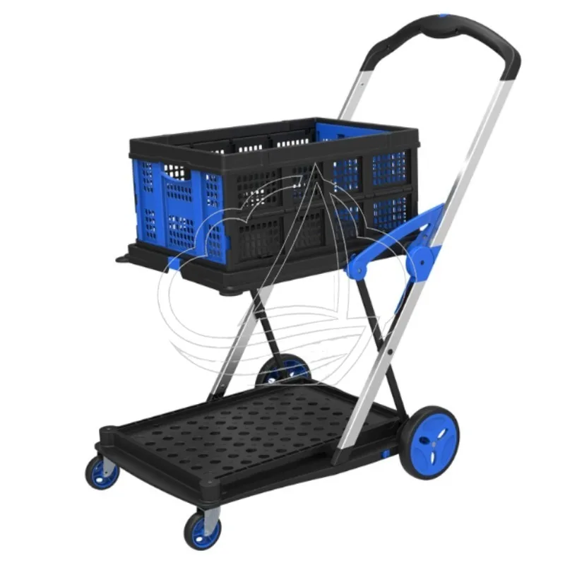 Collapsible 2-Tier Trolley, Portable Folding Shopping Cart for Daily Use
Collapsible 2-Tier Trolley, Portable Folding Shopping Cart for Daily Use