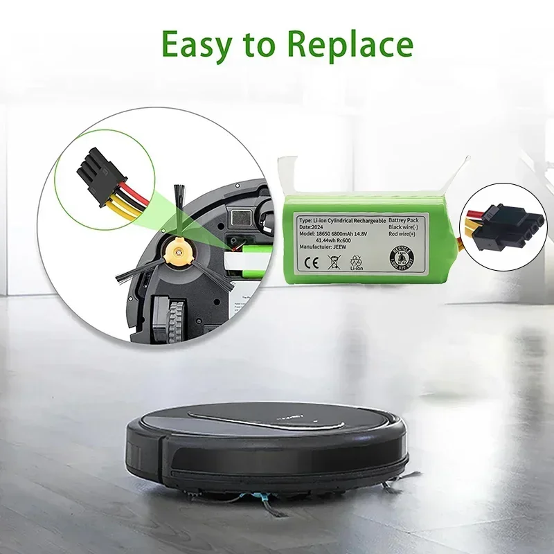 High-Capacity 4S1P 14.4V 6.8Ah Li-Ion Battery for Cecotec Conga 1290 1390 Genio Deluxe 370 and Gutrend Echo 520 Vacuum Cleaners
High-Capacity 4S1P 14.4V 6.8Ah Li-Ion Battery for Cecotec Conga 1290 1390 Genio Deluxe 370 and Gutrend Echo 520 Vacuum Cleaners