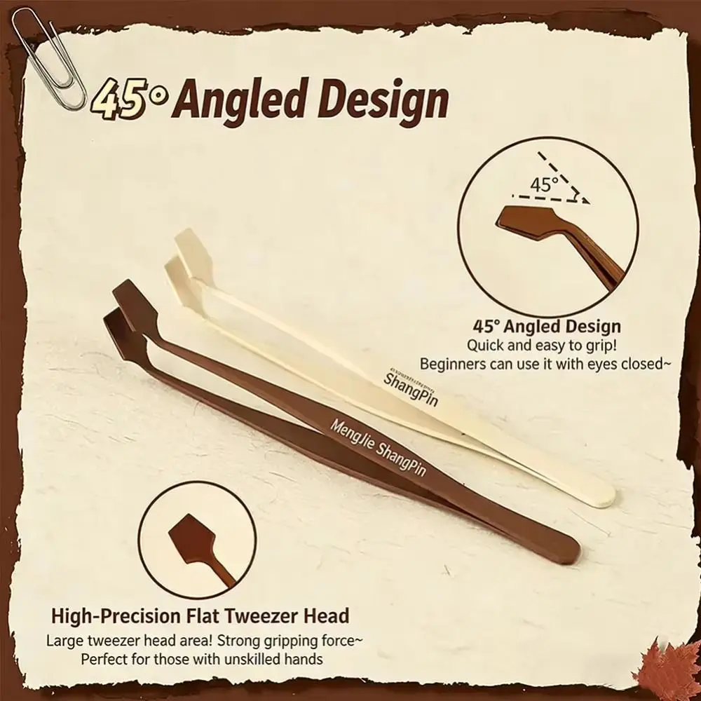 New Anti-Stick Eyelash Tweezers Precise Non-Slip Eyelash Curler 45° Angled Lash Applicator Tool for New Users
New Anti-Stick Eyelash Tweezers Precise Non-Slip Eyelash Curler 45° Angled Lash Applicator Tool for New Users