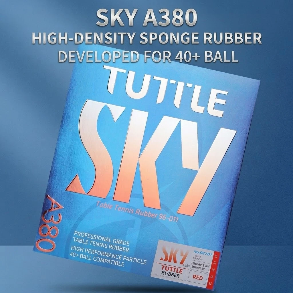 Tuttle Table Tennis Racket Rubber, Sky-A380 Table Tennis Rubber, High-Density Frosted Rubber for Fast Attack and Counter-Attack
Tuttle Table Tennis Racket Rubber, Sky-A380 Table Tennis Rubber, High-Density Frosted Rubber for Fast Attack and Counter-Attack