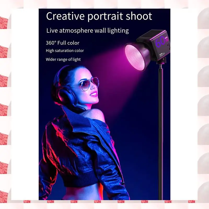 ABGN 60W Photography Fill Light Portable COB RGB Video Light 2500-6500K Outdoor Studio Video Recording Photography EU Plug
ABGN 60W Photography Fill Light Portable COB RGB Video Light 2500-6500K Outdoor Studio Video Recording Photography EU Plug