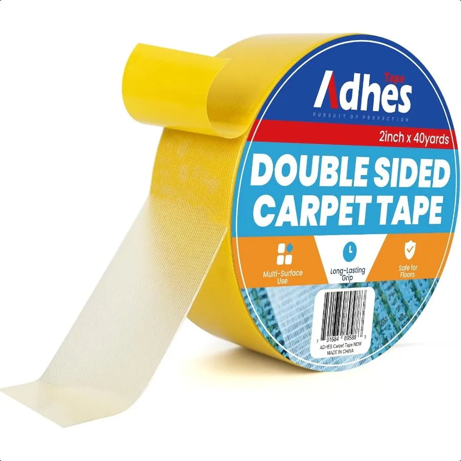 ADHES Double Sided Carpet Tape for Area Rugs 2 Inch x 40 Yards Heavy Duty Adhesive ResidueFree Rug Tape Gripper for Hardwood Fl
ADHES Double Sided Carpet Tape for Area Rugs 2 Inch x 40 Yards Heavy Duty Adhesive ResidueFree Rug Tape Gripper for Hardwood Fl