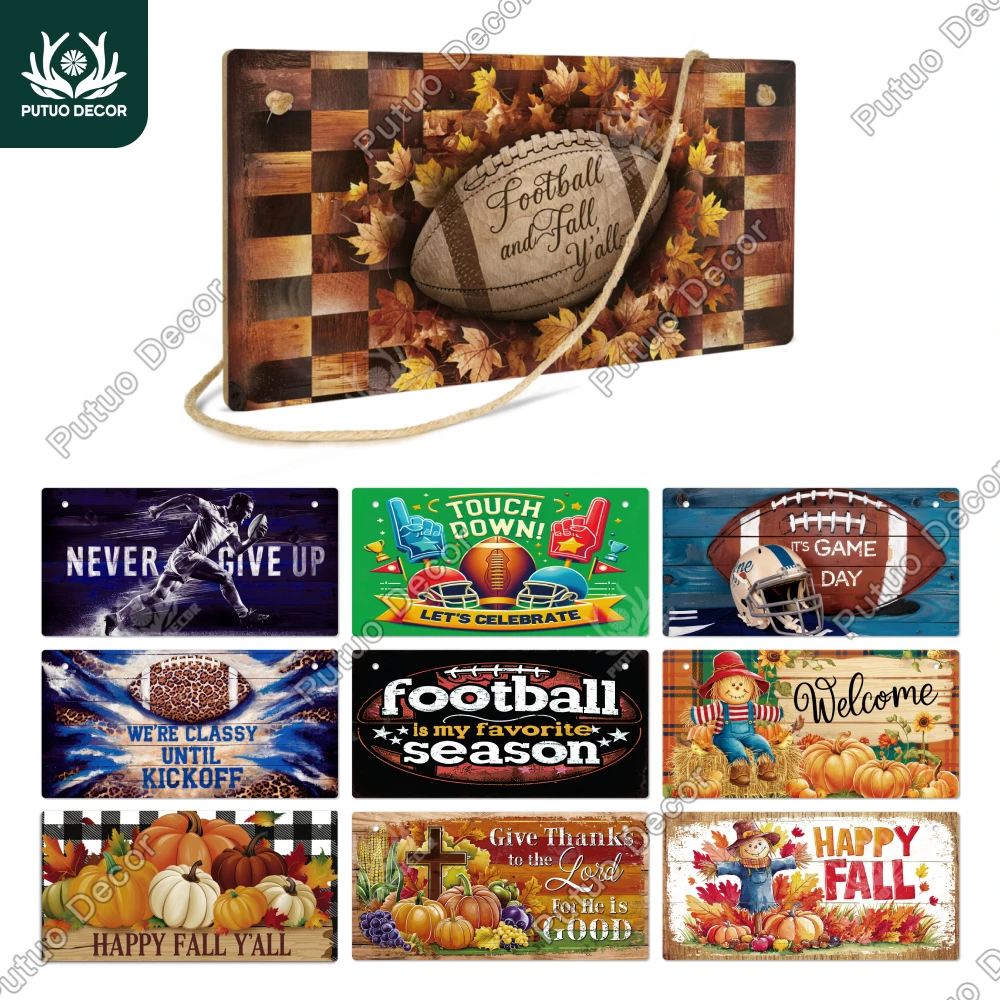 Putuo Decor Wooden Sign Hanging Plaque, Welcome Autumn, FamilyFarmhouse, Living Room Wall Decoration, Football, Gift for Friends
Putuo Decor Wooden Sign Hanging Plaque, Welcome Autumn, FamilyFarmhouse, Living Room Wall Decoration, Football, Gift for Friends