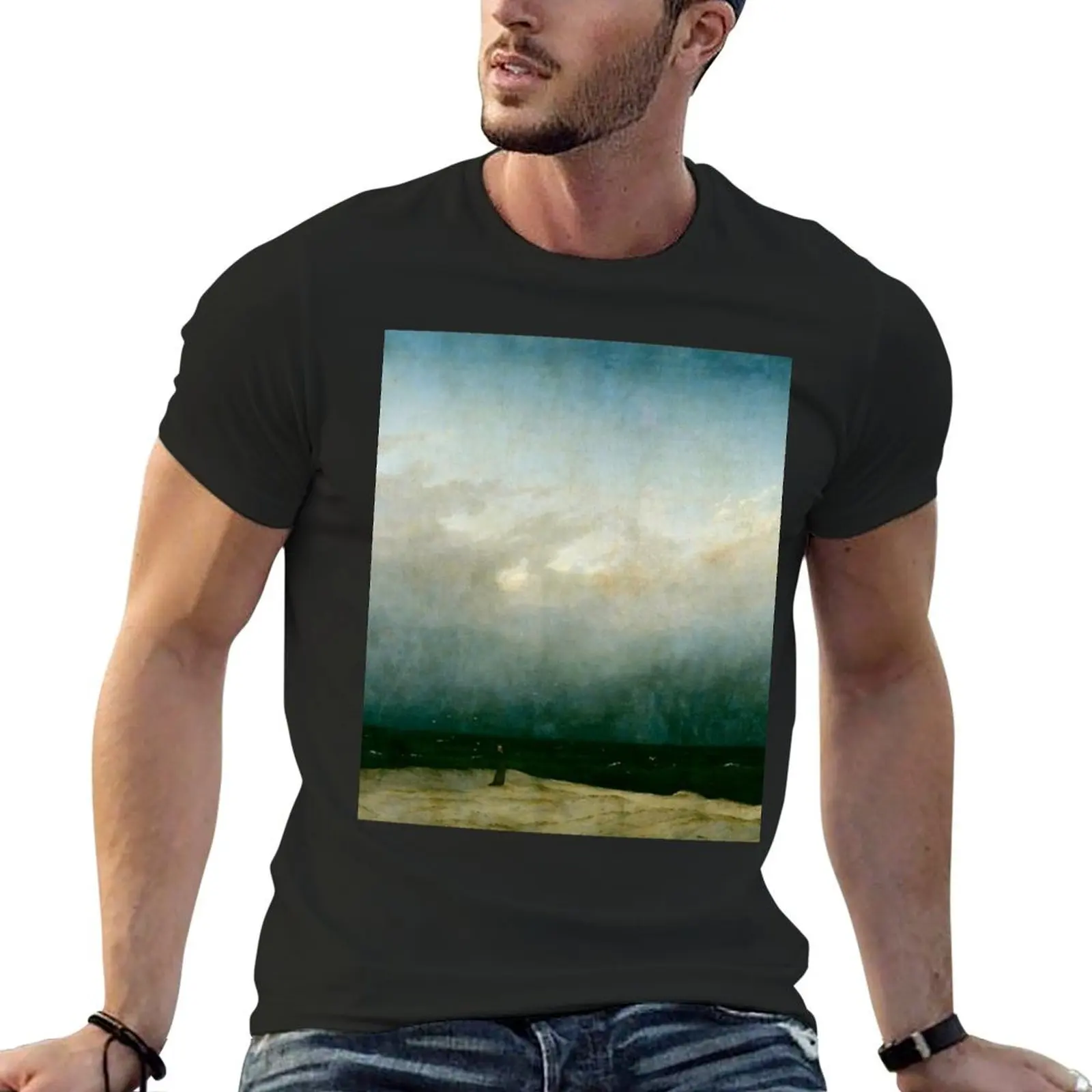 Caspar David Friedrich - The Monk by the Sea, (1808-1810) , artwork by Caspar David Friedrich T-Shirt sweat mens workout shirts
Caspar David Friedrich - The Monk by the Sea, (1808-1810) , artwork by Caspar David Friedrich T-Shirt sweat mens workout shirts