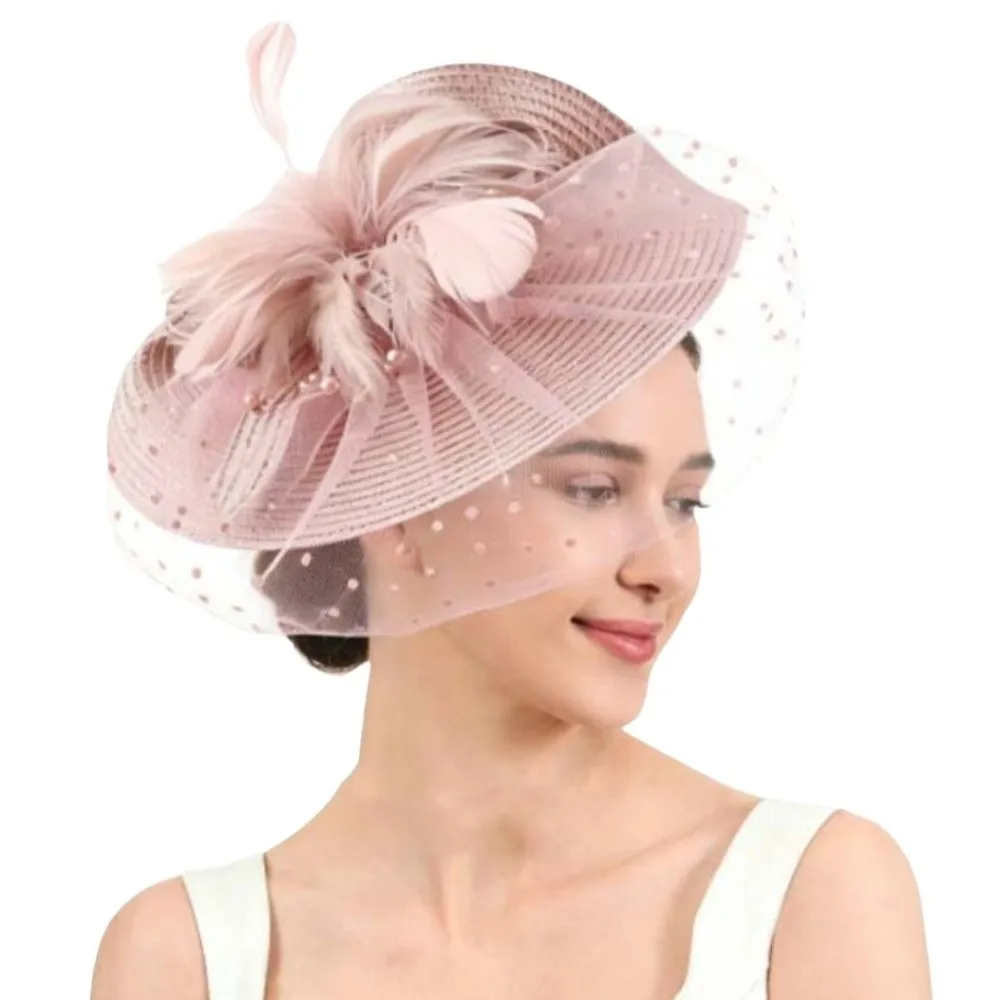 Polka Dot Fascinator Hat Soft Feather Vintage Design Derby Headpiece Easy Wear Solid Pattern Party Hairwear Retro Ladies
Polka Dot Fascinator Hat Soft Feather Vintage Design Derby Headpiece Easy Wear Solid Pattern Party Hairwear Retro Ladies