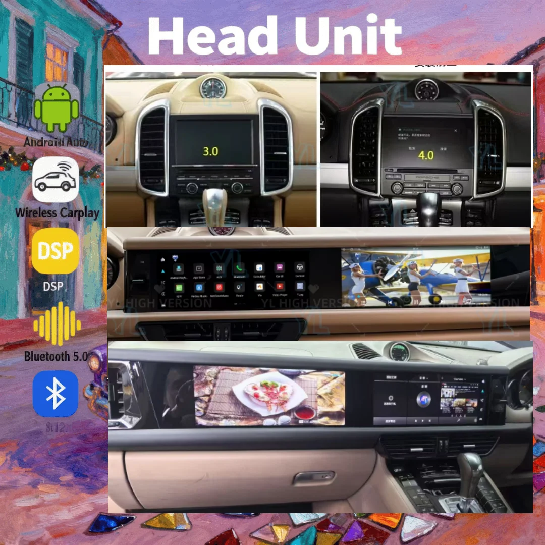 ym For Porsche Cayenne 2010-2023 24.6 inch dual screen Android 14 car radio multimedia video player CarPlay GPS navig Head Unit
ym For Porsche Cayenne 2010-2023 24.6 inch dual screen Android 14 car radio multimedia video player CarPlay GPS navig Head Unit