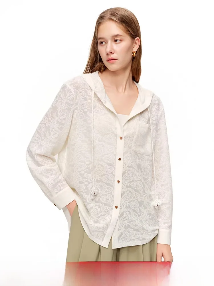 Unique Bundle Women's Lace irt with Hood Spring New Faion Embroidery Outerwear Casual Commute Sle Loose Fit Long Sve
Unique Bundle Women's Lace irt with Hood Spring New Faion Embroidery Outerwear Casual Commute Sle Loose Fit Long Sve